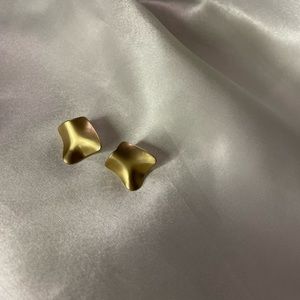 irregular golden earrings Chic 925 sliver